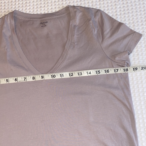 MADEWELL J.CREW Size SMALL Casual V-Neck T-Shirt Dress Lavender Gray Purple - Picture 10 of 13
